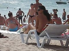 Super Hot Babes Sunbathing Topless at the Beach