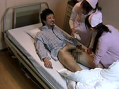 FFM threesome in a Hospital with slutty Japanese nurses - HD
