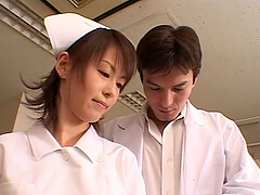 Naughty Japanese nurse giving a good rimjob - Konomi Sakura
