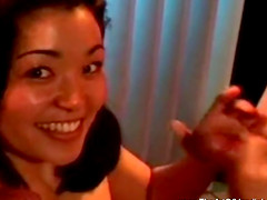 Interracial Asian Double Handob 2 Cocks Make A Cumshot