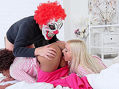 Daisy Lee and Luna Corason in a hot interracial threesome