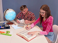 Brunette long-haired teen Alice Xo gets fucked hard