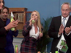 3 Whores, 2 Bosses, and a Wild Office Orgy - That's How They Celebrate a Successful Closing!