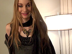 Blonde bombshell Ela Darling flirts in POV as her luscious locks flow