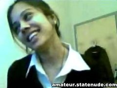 Insanely Hot Webcam Teen Sasha Stripping From Her School Uniform