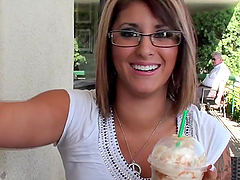 Incredible Britney Sanders Wearing Sexy Glasses Gets Fucked Outdoors