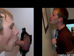 Wicked Gay Blowjob Action When He Visits a Gloryhole