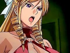 Bondage hentai guy gets whipped his cock and licked a busty anime pussy