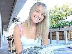 Gorgeous Blonde Teen Gets Naked Outdoors