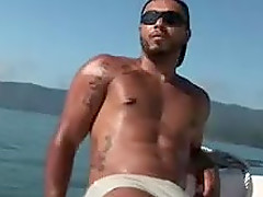 Latino Hunks Fucking Barebacked Gay Sex on the Boat