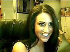 Sexy Brunette Shows Her Big Tits In A Webcam Video