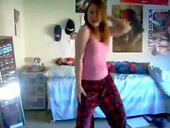 Lonely Teen selfshooting and dancing