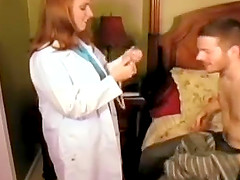 Big boob redhead nurse fucks her patient