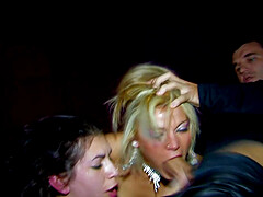 Beauties at the club love to get their holes penetrated without mercy by a stranger.