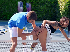 Dreams come true for hot Gina Valentina after hard outside fuck