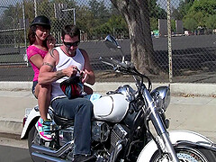 Captivating tiny teen wanted to ride my hog