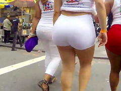 Big sexy ass in white shorts