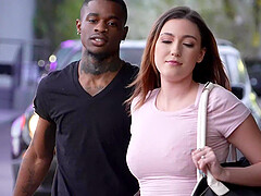 Tattooed Katie Kingerie with large tits getting fucked hard