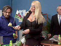These 3 trampy office beotches are having a super-naughty time with their bosses and they all want hot hard-core porn!