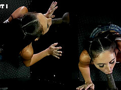 Brunette beauty Ashley Wolf gets wild in a steamy gloryhole scene