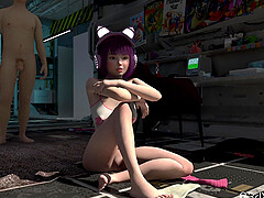 Nexus 3: Orbit Episode 5. Cute japanese anime catgirl gets fucked on a space station
