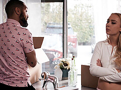 Skinny blonde Braylin Bailey gets her pussy smashed by Mickey Mod