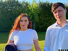Czech couple enjoys outdoor sex with a thrilling finish