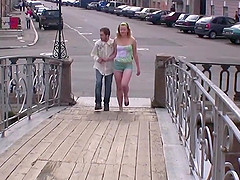 Blonde Suck Big Dick and Hard Pussy Fuck after Walk